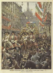 Wiederauferstehung des Karnevals von Mailand, der Maskenumzug am Fettdonnerstag (9. März)