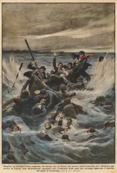 Überrascht von einem plötzlichen Sturm, 34 Arbeiter, die auf dem Rückweg von der Arbeit waren