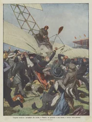 Moderne Tragödien, Flugzeug, das in Madrid einen General und eine Frau tötet und mehrere Personen verletzt