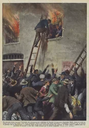 Ein heroisches Ereignis während des Kino-Brandes in Moriago di Treviso