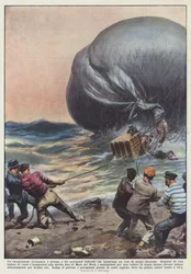 Ein aufregendes Abenteuer erlebten drei deutsche Aeronauten, die einen Langstreckenflug versuchten