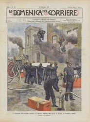 V. Kongress der italienischen Feuerwehrleute, das große Manöver in der Arena von Mailand am vergangenen Sonntag