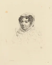 Porträt von Madame Desforges, Cousine von Devéria. (IFF 40)