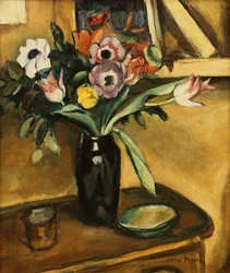 Blumenvase - Anemonen und Tulpen