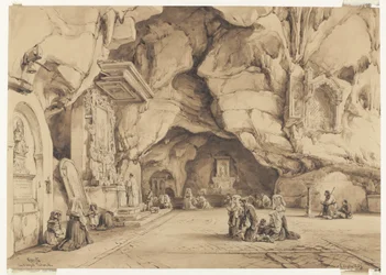 Figuren in der Felsenkapelle von Sant