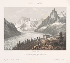 Ansicht auf Le Chapeau bei dem Gletscher Mer-de-Glace