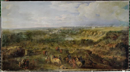Ansicht der Stadt Luxemburg, Seite der Mansfeld-Bäder