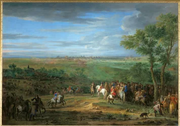 Ankunft von Ludwig XIV im Lager vor Maastricht, Juni 1673