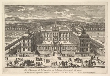 Das Schloss von Richelieu in Poitou von der Eingangsseite