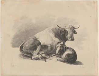 Kuh und Ziege liegend, 1800-01