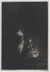 Reiter und Junge mit Laterne, 1797