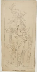 Basrelief in Palenque, Mexiko