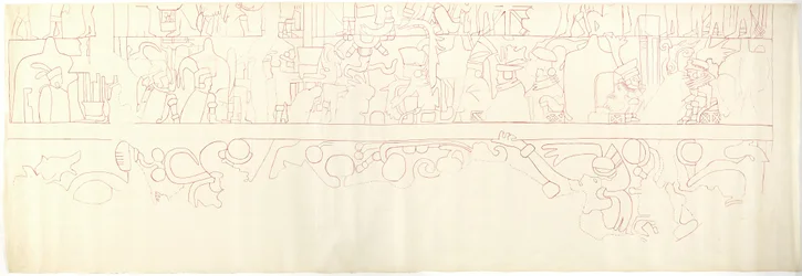 Südwand, Oberer Tempel der Jaguare, Chichen Itza, Mexiko, südliches Viertel