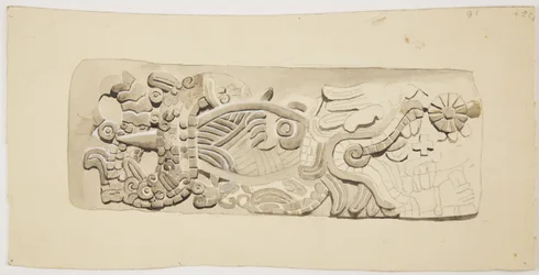 Steinrelief aus Mexiko-Stadt, Mexiko