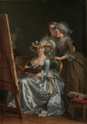 Selbstporträt mit zwei Schülerinnen, Marie Gabrielle Capet und Marie Marguerite Carreaux de Rosemond