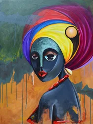 Farbige Afrikanische Frau