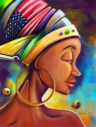 Lebendige Afroamerikanische Frau