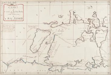 Karte der Suche nach Sir John Franklin und Entdeckung der Nordwestpassage