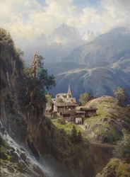 Dorf in den Berner Alpen