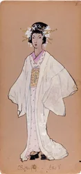 Kostüm der Figur Cio-Cio-San für die Oper „Madame Butterfly“ von Giacomo Puccini
