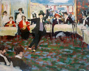 Maurice Chevalier, von Adolfo Levier (1873-1953), Italien, 20. Jahrhundert