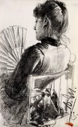 Dame mit Fächer, 1885
