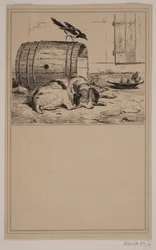 Hundetrog. Nr. 8 in Chr. Winther und M. Rørbye, "25 Bilder für kleine Kinder"