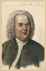 Bildnis Johann Sebastian Bach, Brustbild en face nach dem Gemälde von Elias Gottlob Haussmann