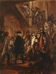 Bonsoir, meine Herren! (Friedrich der Große in Lissa). Skizze