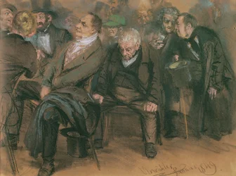 Bürgerliche Deutsche in einer öffentlichen Versammlung, 1849