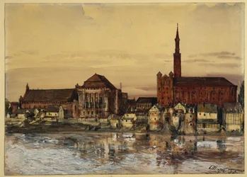 Die Marienburg am Ufer der Nogat