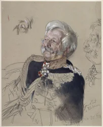 Generalleutnant von Webern. Studie zum Gemälde „Krönung Wilhelms I. in Königsberg“