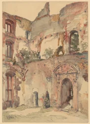 In der Ruine des Heidelberger Schlosses