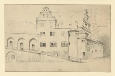 Kanzleihaus in Dresden vom Stallhof gesehen