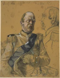 Otto Graf von Bismarck-Schönhausen. Studie zum Gemälde "Krönung Wilhelms I. in Königsberg"
