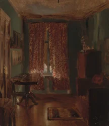 Das Wohnzimmer des Künstlers in der Ritterstraße, 1851