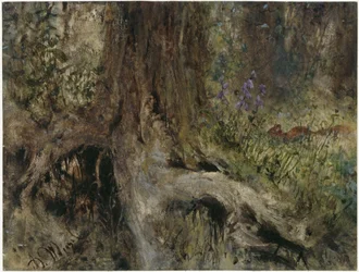 Waldboden mit Eichhörnchen. Aus dem „Kinderalbum“