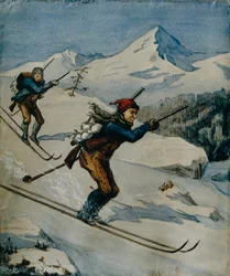 Vogeljäger (Öl auf Leinwand)