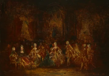 Personen in Kostümen von Louis XV
