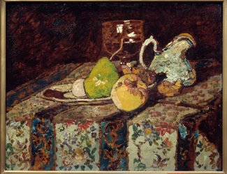 Stillleben mit einem weißen Krug