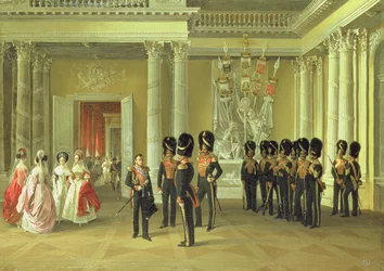 Die Heraldikhalle im Winterpalast, St. Petersburg, 1838