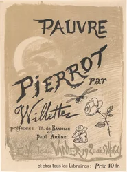 Plakat für Pauvre Pierrot von Adolphe Léon Wilette