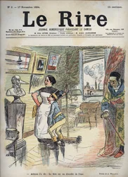 Aristoteles sagte: Das Lachen ist eine Unordnung der Seele - Zeichnung von Adolphe Willette (1857-1926) für „Das Lachen“ vom 17. November
