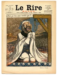 Cover von „Das Rote Lachen“, satirisch in Farben