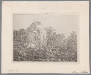 Ansicht der Ruine von Schloss de Haar