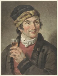Porträt von Adriaan de Lelie, mit Mütze