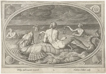 Acis auf einem Fisch