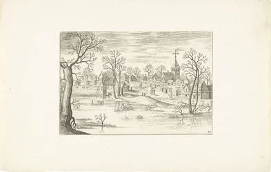 Landschaft mit einem Teich