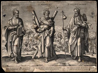 Der Apostel Petrus, der Apostel Andreas und Jakobus der Ältere