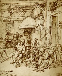 Niederländische Bauernfamilie